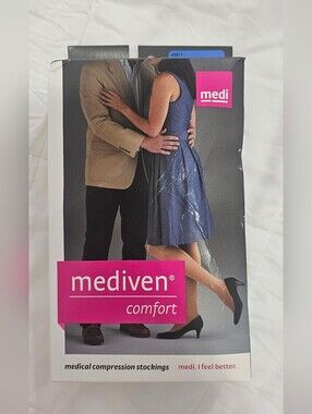Mediven comfort size 1 sandstone 15-20 thigh high compression socks